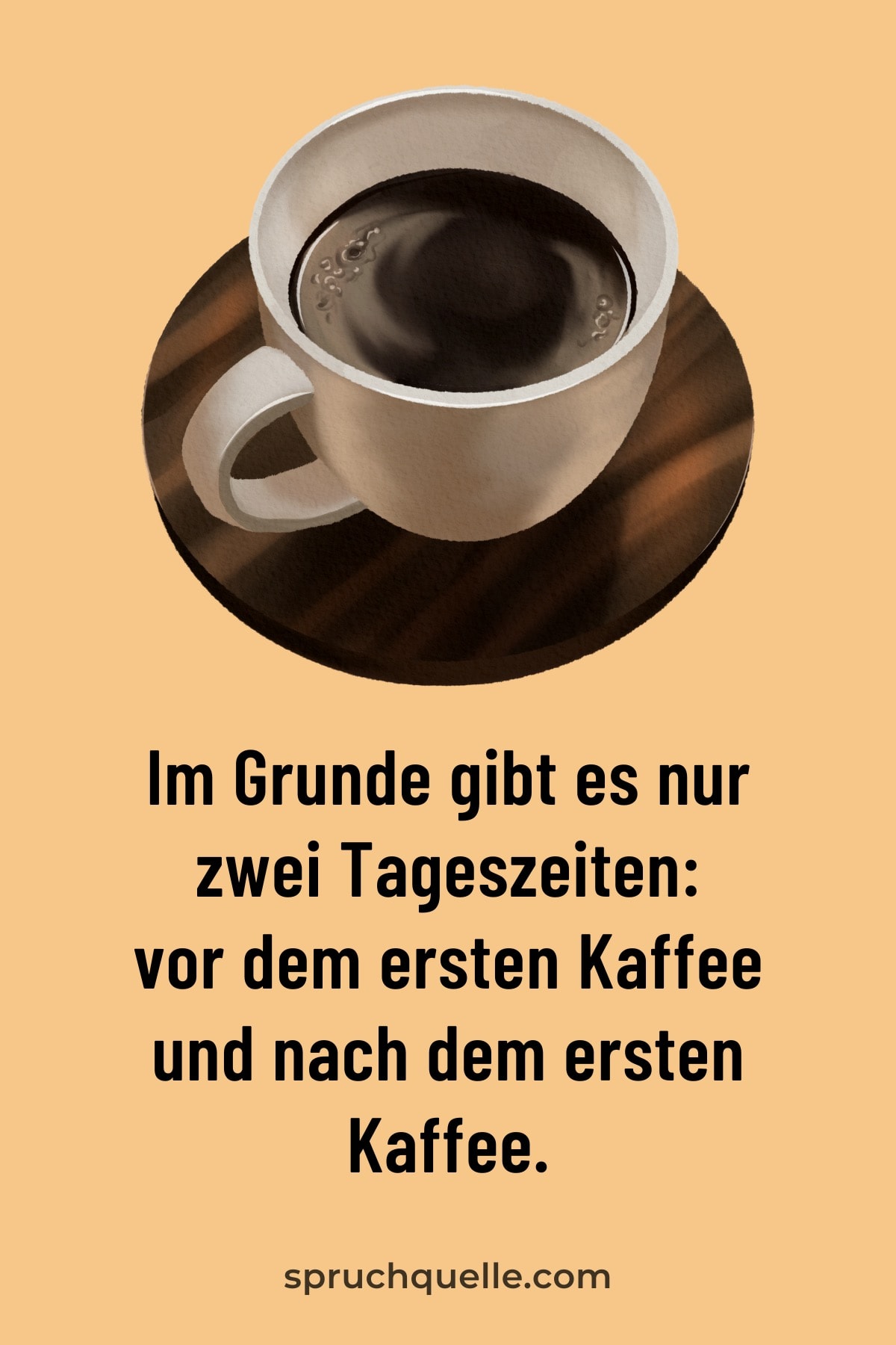 Nico Rose Frau genießt Kaffee am Fenster, Text über Tageszeiten