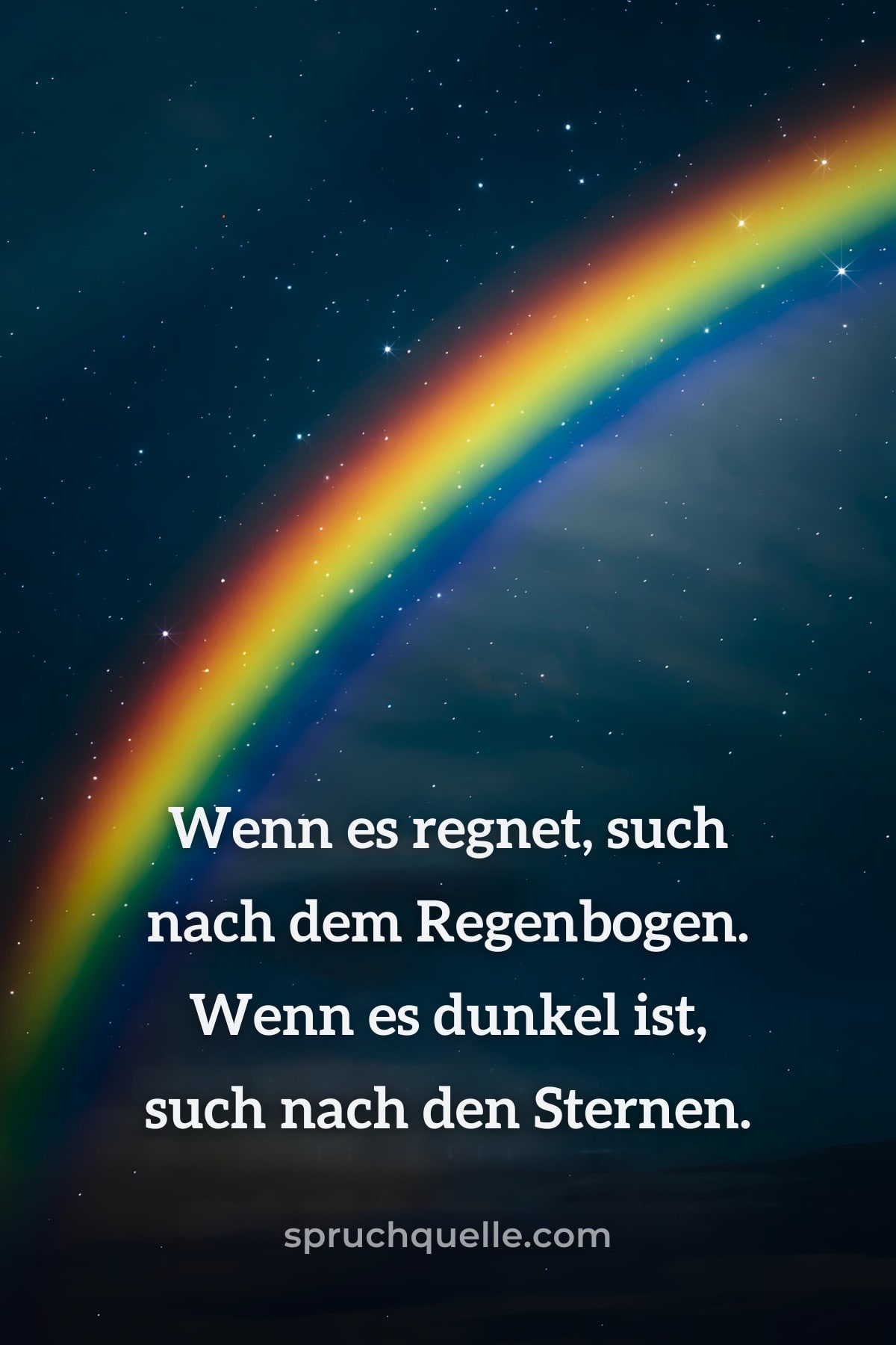 Oscar Wilde Ein leuchtendes Sternenfeld durchzogen von einem farbenfrohen Regenbogen