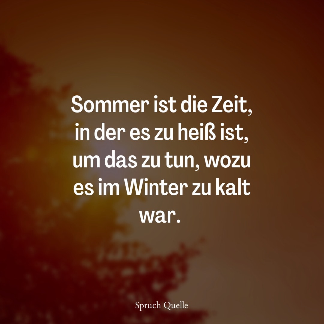 Mark Twain Ein unscharfer Hintergrund mit orange-roten Tönen und einem Sommerzitat